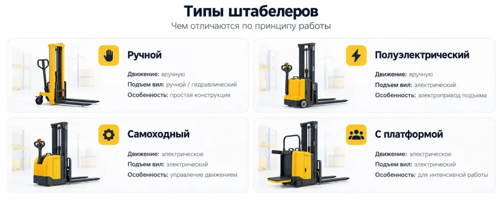Типы штабелеров
