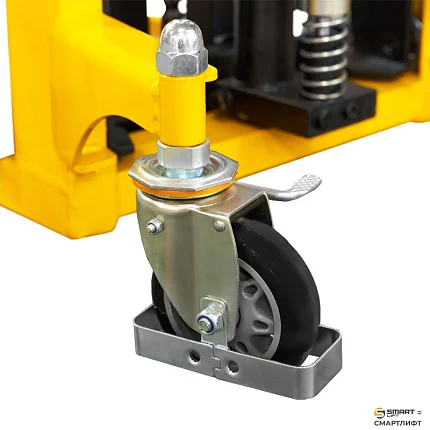 Ручной гидравлический штабелер СМАРТЛИФТ (SMARTLIFT) SDDJS1500 (400 кг; 1,5 м; с вилами и площадкой)