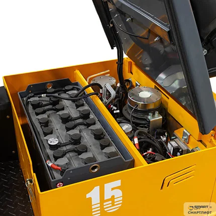 Вилочный погрузчик электрический трёхопорный СМАРТЛИФТ (SMARTLIFT) TKA15H (г/п 1500 кг; 3 м; 24В / 350Ач)