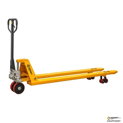 Гидравлическая тележка (рохля)  СМАРТЛИФТ (SMARTLIFT) SD-L (BF25; г/п 2500 кг; 1800х550 мм; PDP)