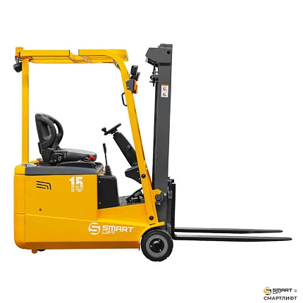 Вилочный погрузчик электрический трёхопорный СМАРТЛИФТ (SMARTLIFT) TKA15H (г/п 1500 кг; 3 м; 24В / 350Ач)